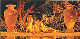 Maxfield Parrish Canvas Paintings - The garden of allah
